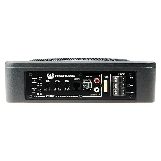 Phoenix Gold ZR10P 10 inch Compact Amplified Under Seat Car Subwoofer