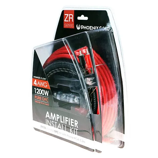 Phoenix Gold ZRK20 Pure Copper Amplifier Wiring Kit 20mm 1200W 5.2 Meter