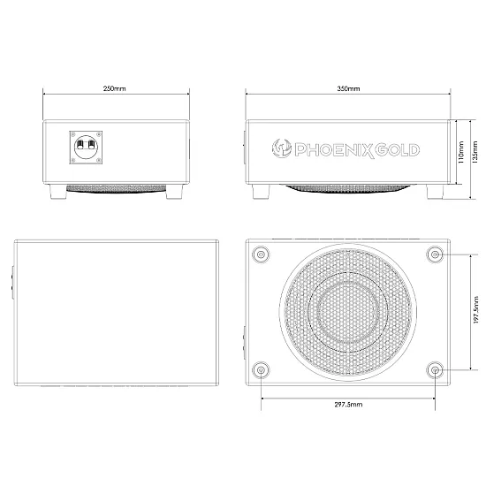 Phoenix Gold ZX18PDF 500W Max Power 8inch Slim Subwoofer Bass Box Phoenix Gold ZX18PDF 500W Max Power 8inch Slim Subwoofer Bass Box