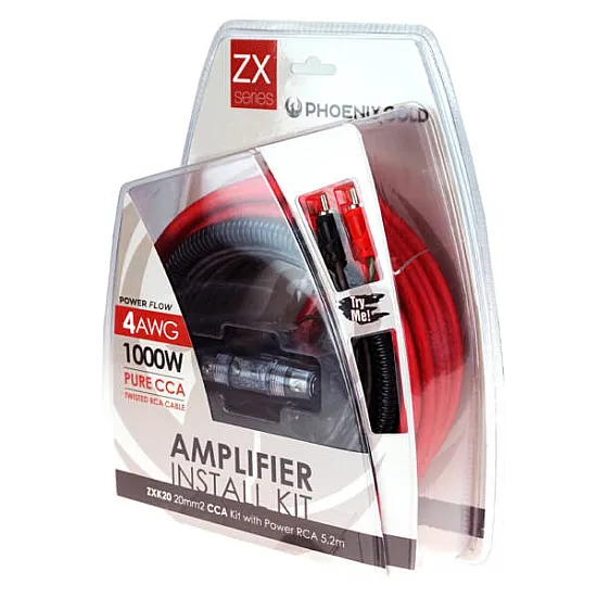 Phoenix Gold ZXK20 ZXK Series Amplifier Wiring Kit 20mm CCA 5.2 meter Cable Kit Phoenix Gold ZXK20 ZXK Series Amplifier Wiring Kit 20mm CCA 5.2 meter Cable Kit