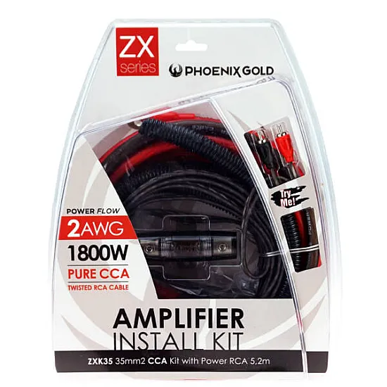 Phoenix Gold ZXK35 ZXK Series Amplifier Wiring Kit 35mm CCA 5.2 meter Cable Kit Phoenix Gold ZXK35 ZXK Series Amplifier Wiring Kit 35mm CCA 5.2 meter Cable Kit