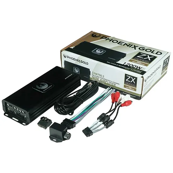 Phoenix Gold ZXM700.5 ZX-Series 5 Channel Mini Amplifier Phoenix Gold ZXM700.5 ZX-Series 5 Channel Mini Amplifier