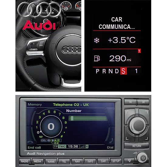 Genuine Audi A3/ A4/ TT/ R8 Bluetooth Telephone for RNS-E, BNS 5.0 / Concert 2+ Radio