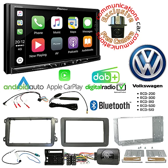 Pioneer SPH-DA230DAB Car Audio System & Complete Volkswagen Stereo Fitting Kit Bundle Pioneer SPH-DA230DAB Car Audio System & Complete Volkswagen Stereo Fitting Kit Bundle