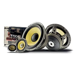 Focal Car Speakers 3-way Compact Component Kit with Grills - Elite K2 Power ES 165 KX3