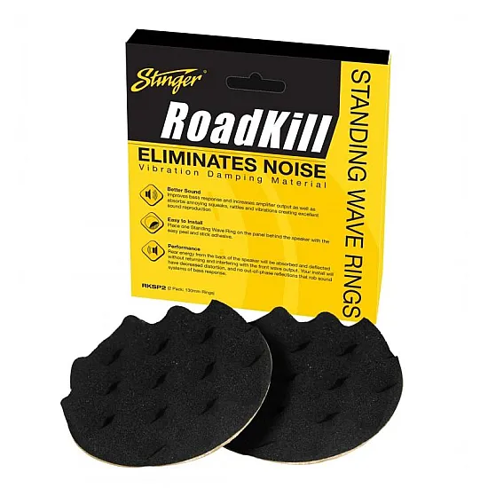 Stinger RKSP2 130mm Foam Speaker Standing Wave Rings Sound Damping Material 2 Per Pack Stinger RKSP2 130mm Foam Speaker Standing Wave Rings Sound Damping Material 2 Per Pack