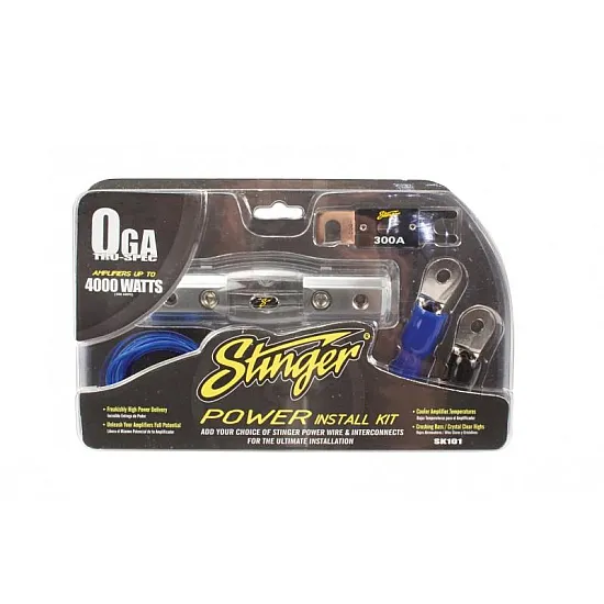 Stinger SK101 Power Amplifier Wiring Kit 4000 W 1/0GA with ANL Fuse Holder
