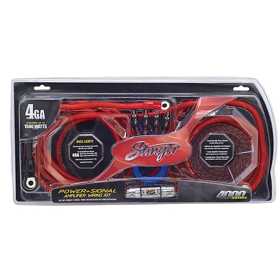 Stinger SK4641 Car Audio Amplifier Power & Signal Wiring Kit 1500 W 4GA