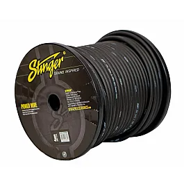 Stinger 4GA Ultra Flexible PRO Power Wire Matte Black 250 ft