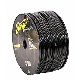 Stinger 18GA Flexible OFC Speaker Wire Black 1000 FT Spool