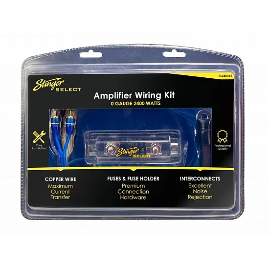 Stinger SS2400XS Car Audio Complete Amplifier Wiring Kit 2400W 1/0GA