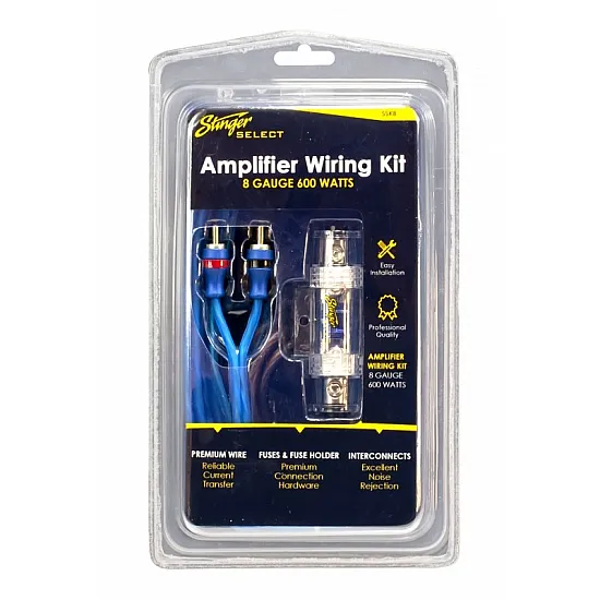 Stinger SSK8 Amplifier Wiring Kit with Fuse Holder 600W, 8GA CCA
