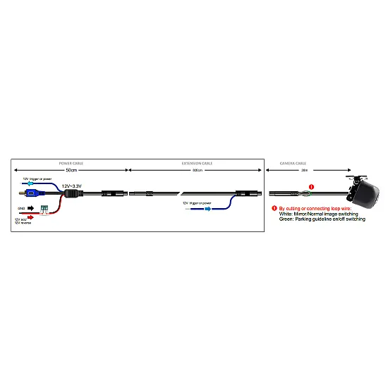 Ampire  KCA702 AHD Mini Universal Rear View Camera