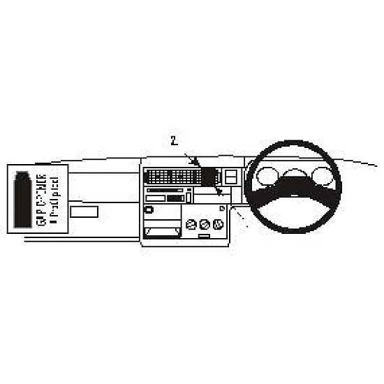 Volkswagen Caravelle, Transporter T4 Brodit ProClip Mounting Bracket - Center mount (652296) Volkswagen Caravelle, Transporter T4 Brodit ProClip Mounting Bracket - Center mount (652296)