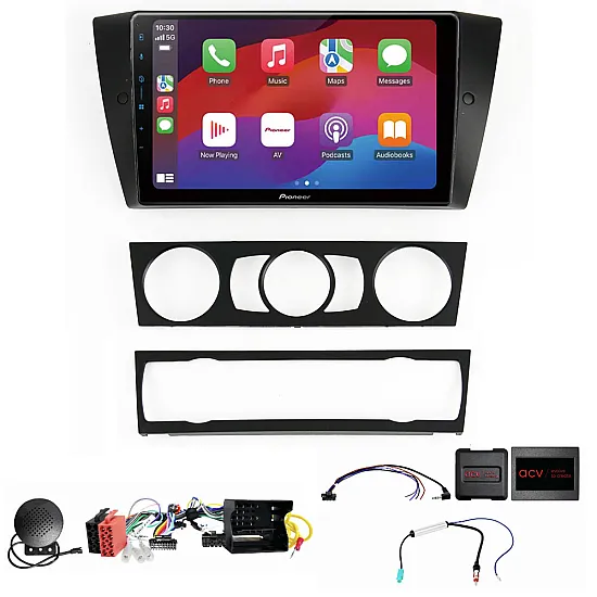 BMW 3 Series 2005-2013 Pioneer 9.0" Wireless CarPlay Android Stereo Upgrade Pack