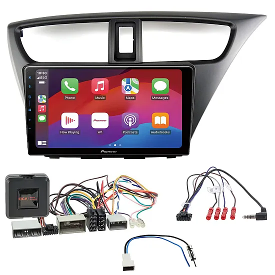 Honda Civic 2012 (RHD) Pioneer 9.0" Wireless CarPlay Android Stereo Upgrade Pack