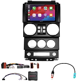 Jeep Wrangler 2008-2010 Pioneer 9.0" Wireless CarPlay Android Complete Stereo Upgrade Pack