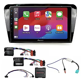 Skoda Octavia 2013 Pioneer 9.0" Wireless CarPlay Android Complete Stereo Upgrade Pack