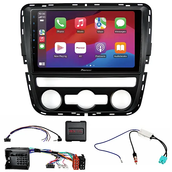 VW Passat 2012-2015 Auto AC Pioneer 9.0" Wireless CarPlay Android Stereo Upgrade Pack