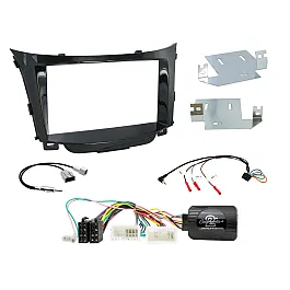 Connects2 Retrofit Car Stereo 2DIN Fitting Kit - Hyundai i30 - Piano Black - CTKHY25