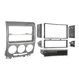 Connects2 Double Din Stereo Fascia Adaptor For Mazda -  Silver - CT23MZ06