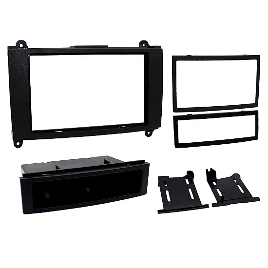 CT23MB27 Car Stereo Fascia Plate - Mercedes-Benz - Sprinter (Black) - 2007-2010 CT23MB27 Car Stereo Fascia Plate - Mercedes-Benz - Sprinter (Black) - 2007-2010