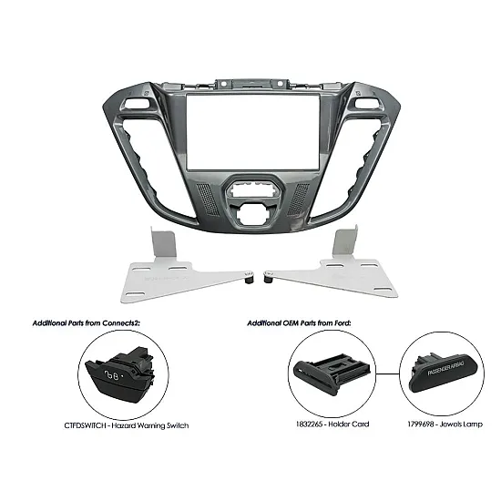 Connects2 Double DIN Stereo Fascia Adaptor For Ford - CT23FD40 Connects2 Double DIN Stereo Fascia Adaptor For Ford - CT23FD40
