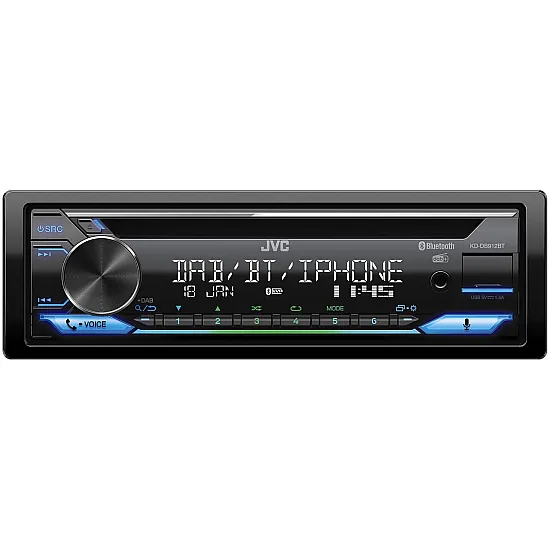 JVC KD-DB912BT Car Stereo & CD Player - DAB+ Alexa Bluetooth & USB/AUX Input JVC KD-DB912BT Car Stereo & CD Player - DAB+ Alexa Bluetooth & USB/AUX Input
