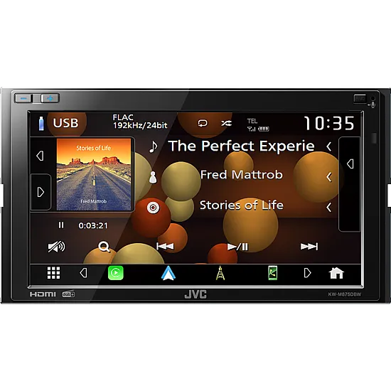 JVC KW-M875DBW 2DIN Mechless Car Stereo Wireless Apple CarPlay Android Auto Bluetooth DAB+ JVC KW-M875DBW 2DIN Mechless Car Stereo Wireless Apple CarPlay Android Auto Bluetooth DAB+