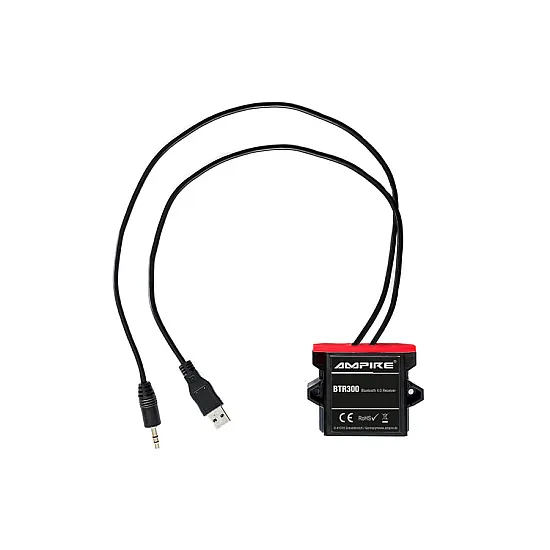A2DP Bluetooth Receiver 3.5 mm jack, USB Ampire BTR300 - 41026 A2DP Bluetooth Receiver 3.5 mm jack, USB Ampire BTR300 - 41026