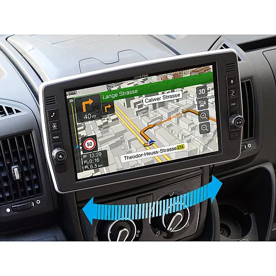 Alpine X903D-DU2 9” Touch Screen Navigation with Swivel Display for Fiat Ducato III, Citroën Jumper II and Peugeot Boxer II