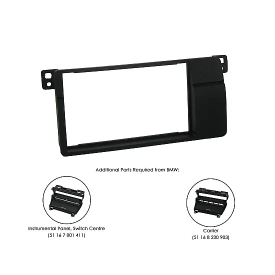 Connects2 Double DIN Stereo Fascia Plate For BMW - CT23BM03 Connects2 Double DIN Stereo Fascia Plate For BMW - CT23BM03