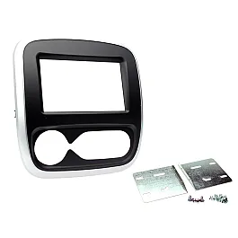 Connects2 Double DIN Stereo Fascia Plate With Silver Trim For Fiat - CT23FT36