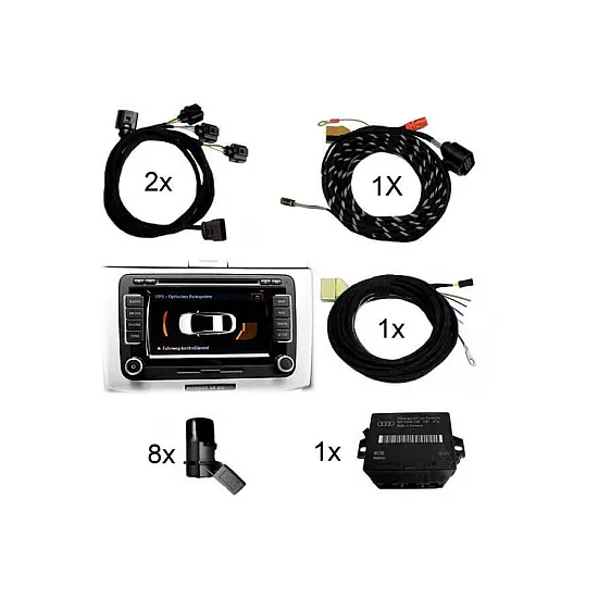 Park Pilot with OPS Front + Rear Retrofit for VW Passat B7 - 38368-1 Park Pilot with OPS Front + Rear Retrofit for VW Passat B7 - 38368-1
