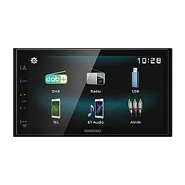 Kenwood DMX125DAB​ 6.8” WVGA Digital Media AV Receiver with DAB Radio Built-in