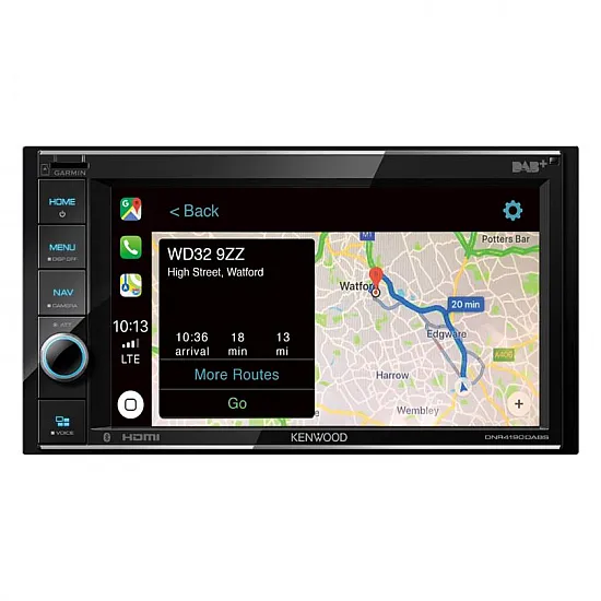 Kenwood DNR4190DABS Mechless Double Din WVGA 6.2" Touch Screen USB iPhone Android Control Kenwood DNR4190DABS Mechless Double Din WVGA 6.2" Touch Screen USB iPhone Android Control