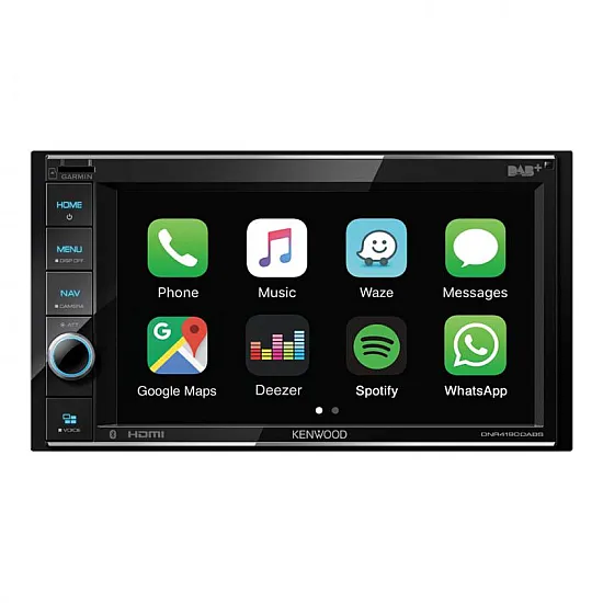 Kenwood DNR4190DABS Mechless Double Din WVGA 6.2" Touch Screen USB iPhone Android Control Kenwood DNR4190DABS Mechless Double Din WVGA 6.2" Touch Screen USB iPhone Android Control