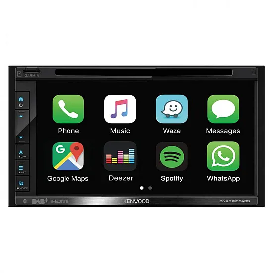 Kenwood DNX5190DABS 6.8” Garmin Navigation System DAB Radio Apple CarPlay Android Auto Kenwood DNX5190DABS 6.8” Garmin Navigation System DAB Radio Apple CarPlay Android Auto
