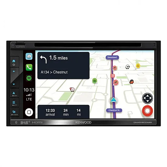 Kenwood DNX5190DABS 6.8” Garmin Navigation System DAB Radio Apple CarPlay Android Auto Kenwood DNX5190DABS 6.8” Garmin Navigation System DAB Radio Apple CarPlay Android Auto