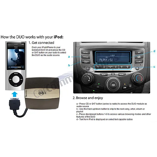 Honda Dice Silverline DUO iPod iPhone Interface Adaptor with SIRIUS and Internet Radio - DUO-101 Honda Dice Silverline DUO iPod iPhone Interface Adaptor with SIRIUS and Internet Radio - DUO-101