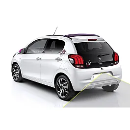 Peugeot 108 Reversing Rear View Camera Kit with Guidelines Peugeot 108 Reversing Rear View Camera Kit with Guidelines