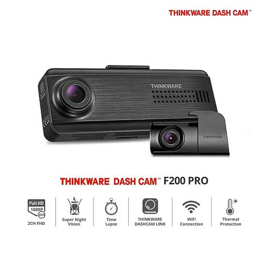 Thinkware F200 Pro FHD Dash Cam - Dual Channel 1080p Thinkware F200 Pro FHD Dash Cam - Dual Channel 1080p