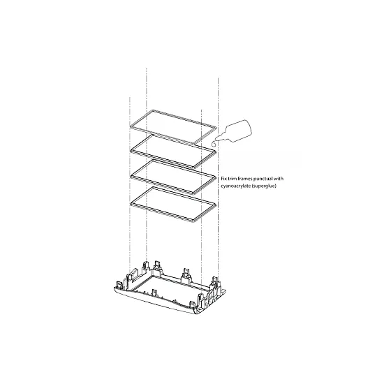 Double DIN Car Audio Radio Spacer Trim Set (MATT BLACK)