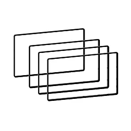 Double DIN Car Audio Radio Spacer Trim Set (MATT BLACK)