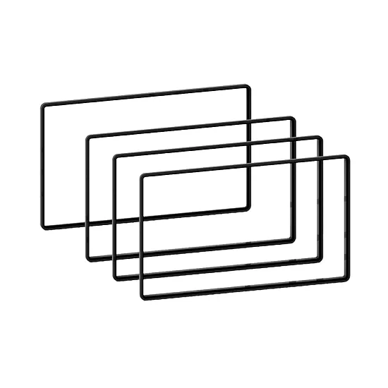 Double DIN Car Audio Radio Spacer Trim Set (MATT BLACK)