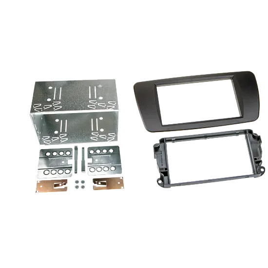 Seat Ibiza (2008-2017) Double DIN Flush Fit Car Stereo Fascia Adapter Panel (MATT BLACK)