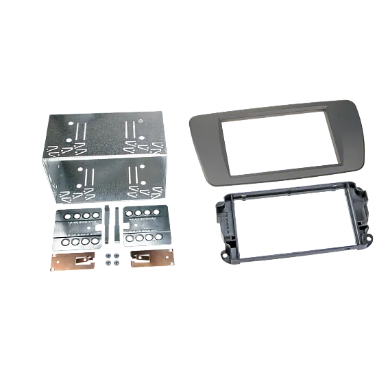 Seat Ibiza (2008-2017) Double DIN Flush Fit Car Stereo Fascia Adapter Panel (BLUE GREY)