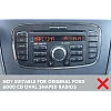 Ford (2002 Onwards) SQUARE RADIO Single DIN Car Stereo Fascia Fitting Kit