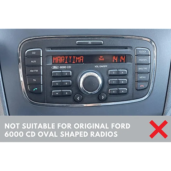 Ford (2002 Onwards) SQUARE RADIO Single DIN Car Stereo Fascia Fitting Kit