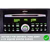 Ford (2002 Onwards) SQUARE RADIO Single DIN Car Stereo Fascia Fitting Kit